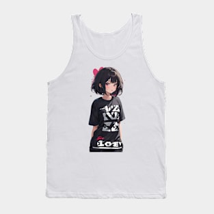 Beautiful anime girl on valentine's day Tank Top